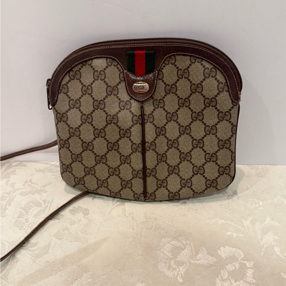 Vintage Gucci Brown Crossbody Bag